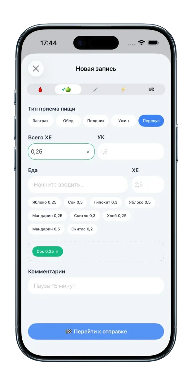 Список еды